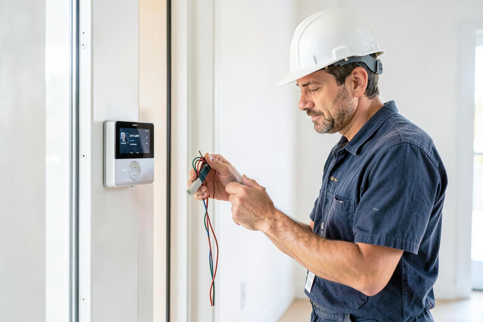 Elettricista MisuraPro installa un videocitofono all'ingresso di un appartamento a Como Elettricista MisuraPro installa un videocitofono all'ingresso di un appartamento a Como